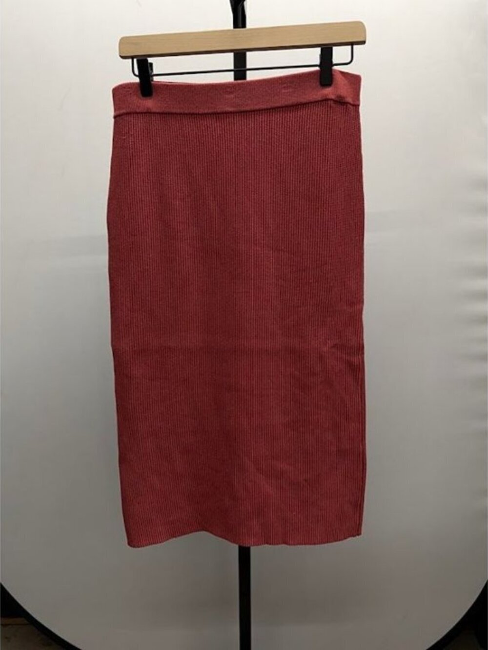 Old Navy Rosy Mauve Ribbed Midi Skirt